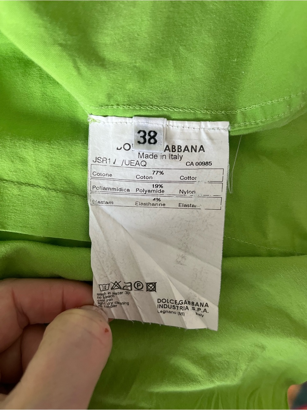 Dolce & Gabbana Lime Green Button-Down Cotton Shirt - Picture 15 of 15